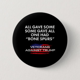 Chapa Redonda De 5 Cm Veteranos Anti-Trump Borrador De Hueso De Dodger P