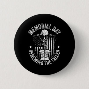 Chapa Redonda De 5 Cm Veteranos conmemoran el Día de los Veteranos Caído