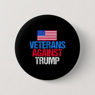 Chapa Redonda De 5 Cm Veteranos contra Donald Trump