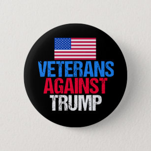 Chapa Redonda De 5 Cm Veteranos contra Donald Trump