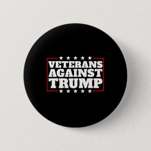 Chapa Redonda De 5 Cm Veteranos contra los veteranos anti-trump