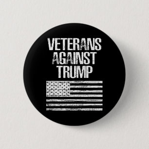 Chapa Redonda De 5 Cm Veteranos Contra Trump, Anti-trump
