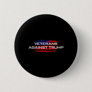 Chapa Redonda De 5 Cm Veteranos contra Trump - Anti-Trump