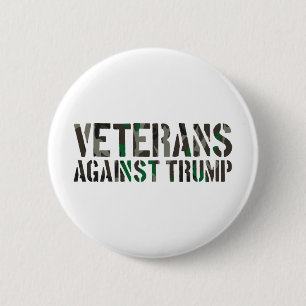 Chapa Redonda De 5 Cm Veteranos Contra Trump Anti-trump Veteranos Contra