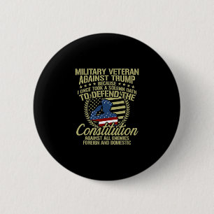 Chapa Redonda De 5 Cm Veteranos Contra Trump Ropa Divertida Anti Trump
