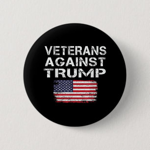 Chapa Redonda De 5 Cm Veteranos contra Trump Tee _ Votos militares en co