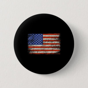 Chapa Redonda De 5 Cm Veteranos del Día de la Memoria de la Bandera Amer