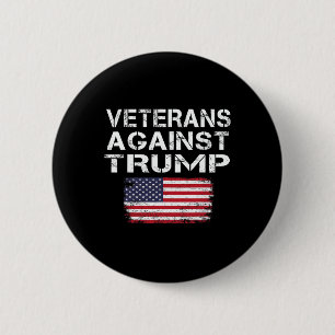 Chapa Redonda De 5 Cm Veteranos en contra de Trump Tee Vets militares en