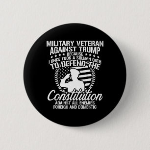 Chapa Redonda De 5 Cm Veteranos Militares Contra Las Elecciones De Trump
