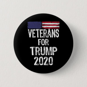 Chapa Redonda De 5 Cm Veteranos Militares Para La Elección Trump 2020 An