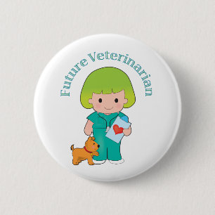Chapa Redonda De 5 Cm Veterinario futuro