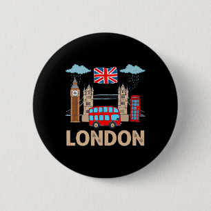 Chapa Redonda De 5 Cm Viaje a Londres 2026 Reunión Familiar Reino Unido
