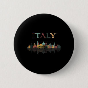 Chapa Redonda De 5 Cm Viaje colorido por Italia Camisa Familiar Europea