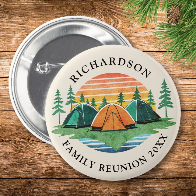 Chapa Redonda De 5 Cm Viaje de camping de verano de cosecha de personali (Subido por el creador)