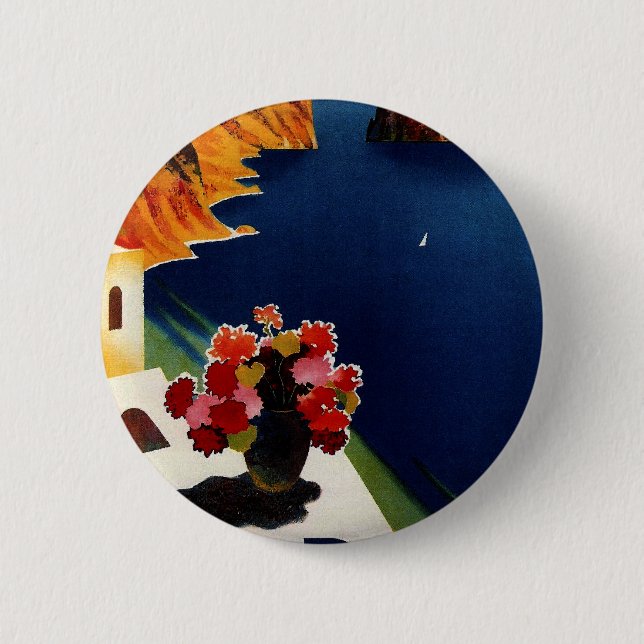 Chapa Redonda De 5 Cm Viaje de Capri Italia (Anverso)