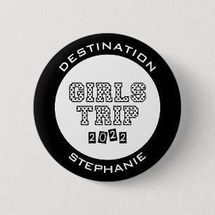 Chapa Redonda De 5 Cm Viaje de chicas 2022 Fin de semana de vacaciones p