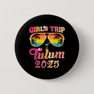 Chapa Redonda De 5 Cm Viaje de Chicas Tulum 2025 Fin de Semana de Playa
