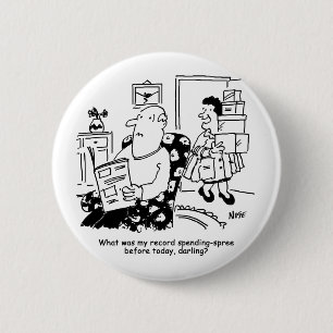 Chapa Redonda De 5 Cm Viaje de compras. Gasto de registro. Sobreviviendo