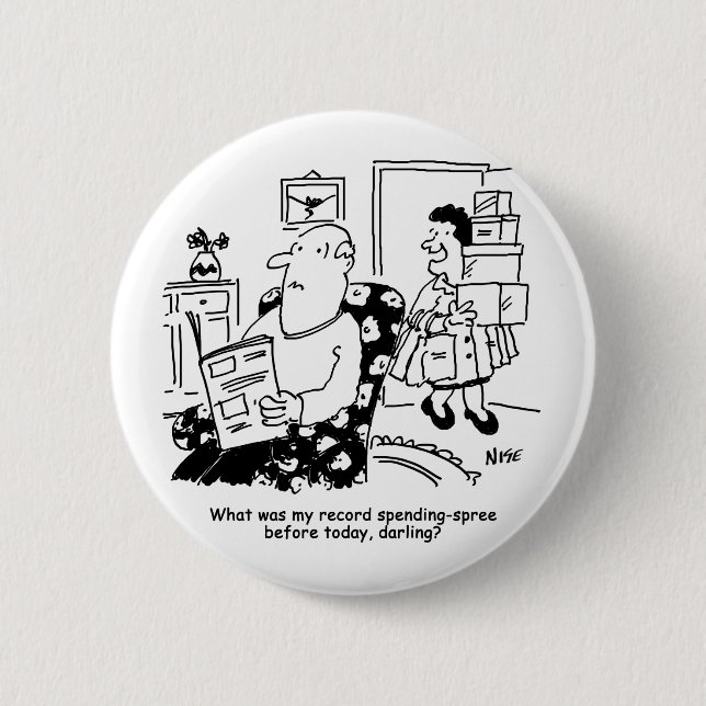 Chapa Redonda De 5 Cm Viaje de compras. Gasto de registro. Sobreviviendo (Anverso)