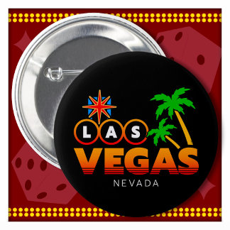 Chapa Redonda De 5 Cm Viaje de vacaciones familiares recuerdo Las Vegas 