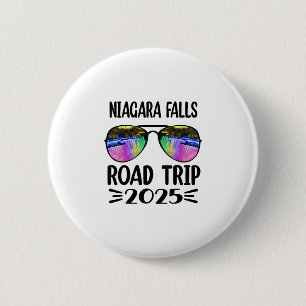 Chapa Redonda De 5 Cm Viaje en carretera a Niagara Falls 2025 Vacaciones