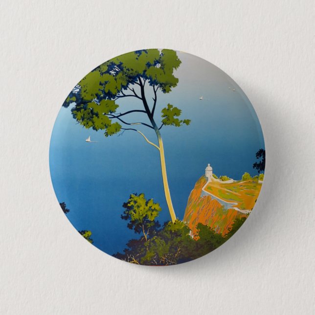 Chapa Redonda De 5 Cm Viaje francés vintage de Baleares (Anverso)