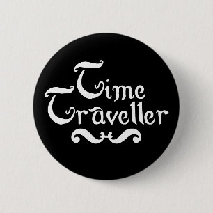 Chapa Redonda De 5 Cm Viajero del tiempo