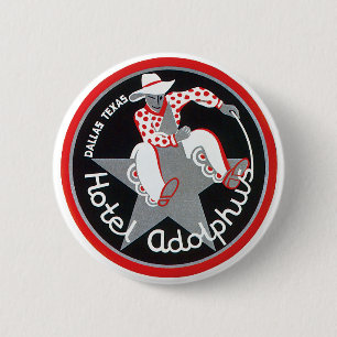 Chapa Redonda De 5 Cm Viajes de época, Hotel Adolphus en Dallas, Texas