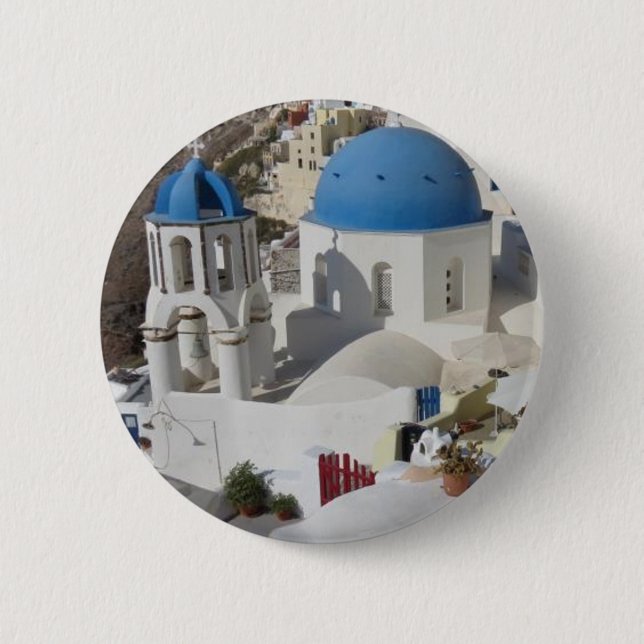 Chapa Redonda De 5 Cm Viajes de Mykonos Grecia (Anverso)