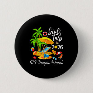 Chapa Redonda De 5 Cm Vibra de viaje de chicas tropicales de verano en i