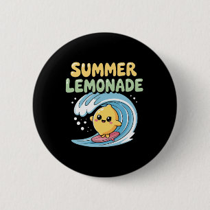 Chapa Redonda De 5 Cm Vibraciones de Limonada de Verano Surfing Onda de 