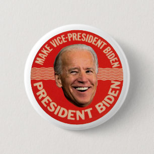 Chapa Redonda De 5 Cm Vicepresidente Biden Presidente