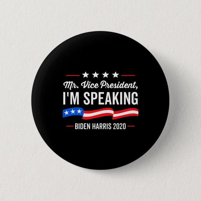 Chapa Redonda De 5 Cm Vicepresidente Hablo Debate 2020 (Anverso)
