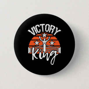 Chapa Redonda De 5 Cm Victory King - Amante del boxeo Gimnasio Boxeador