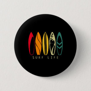 Chapa Redonda De 5 Cm Vida de surf surf vintage tabla de surf retro surf