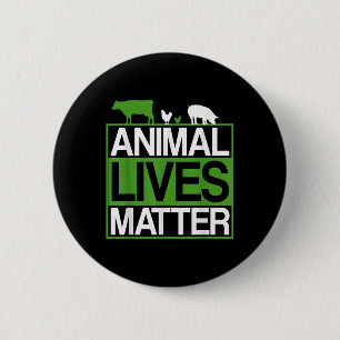 Chapa Redonda De 5 Cm Vidas de animales Protección animal vegetarianos e
