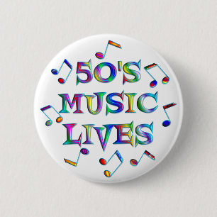 Chapa Redonda De 5 Cm vidas de la música 50s