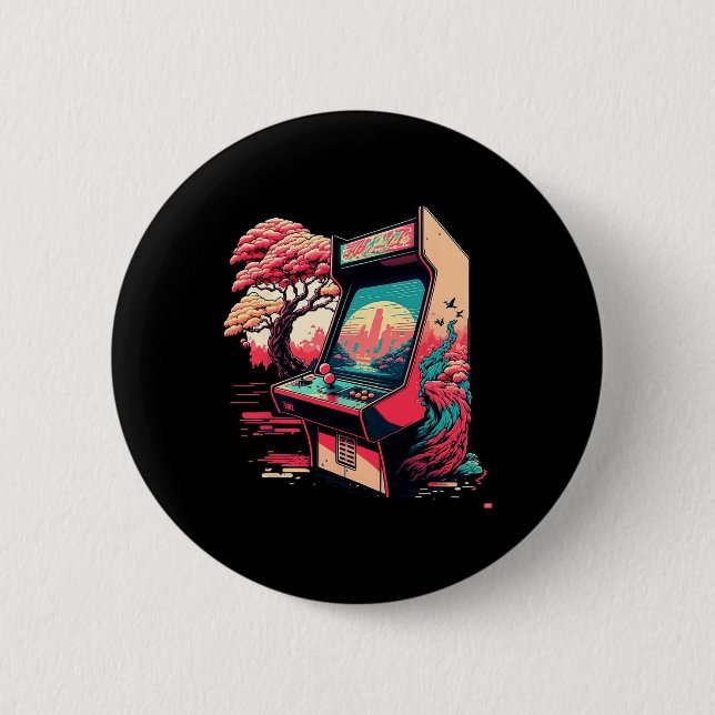 Chapa Redonda De 5 Cm Video Game Arcade 1 (Anverso)