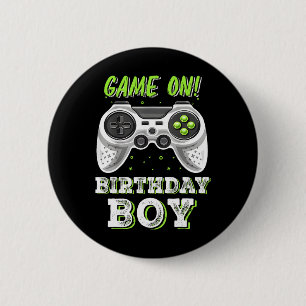 Chapa Redonda De 5 Cm Video Game Boy Birthday Party Decorations Time to