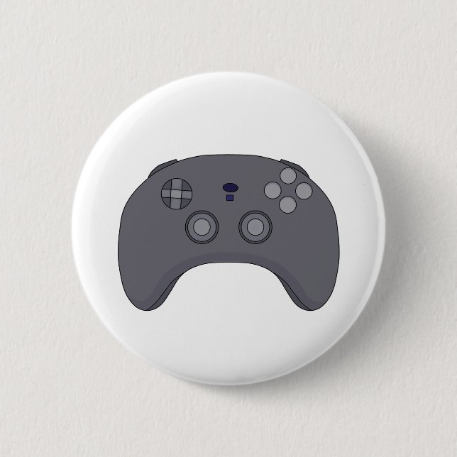 Chapa Redonda De 5 Cm Video Game Controller (Anverso)