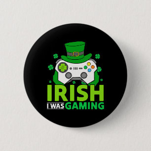 Chapa Redonda De 5 Cm Videojuego del Día de San Patricio de los chicos I