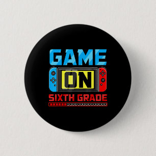 Chapa Redonda De 5 Cm Videojuego en sexto grado jugador Byck a la escuel