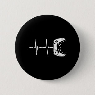 Chapa Redonda De 5 Cm Videojuegos de Heartbeat Jinetes masculinos