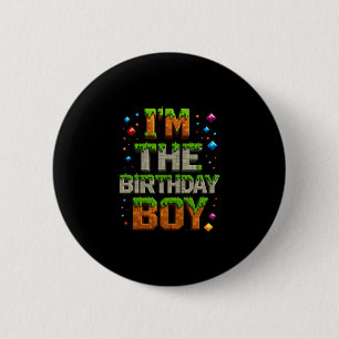 Chapa Redonda De 5 Cm Videojugador Pixel Número Cumpleaños Soy El Chico 