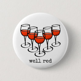 Chapa Redonda De 5 Cm Vidrio personalizado Bueno Humor De Vino Rojo