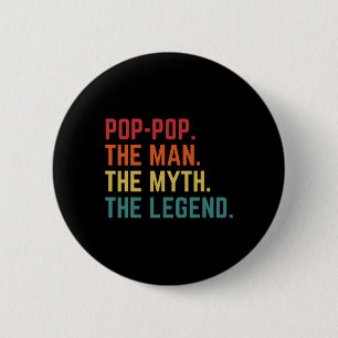 Chapa Redonda De 5 Cm Viejo pop-pop hombre mito leyenda papá abuelo Fath