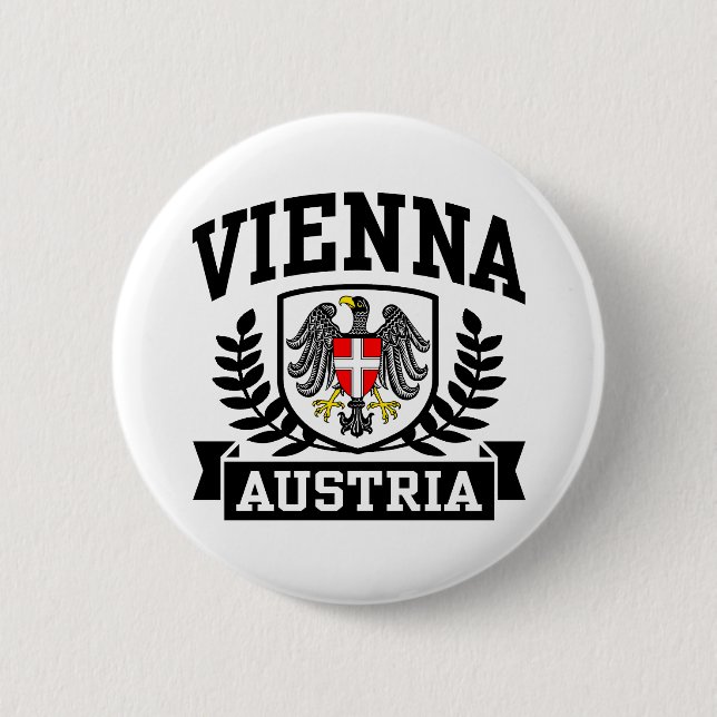 Chapa Redonda De 5 Cm Viena Austria (Anverso)