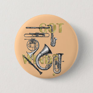 Chapa Redonda De 5 Cm Viento conseguido jugadores divertidos del