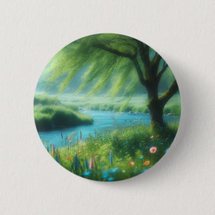 Chapa Redonda De 5 Cm Viento en el sauce