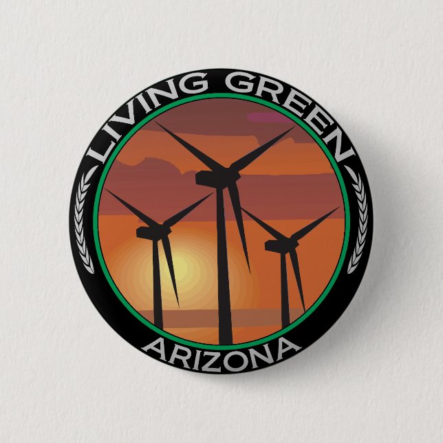 Chapa Redonda De 5 Cm Viento verde Arizona (Anverso)